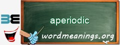 WordMeaning blackboard for aperiodic